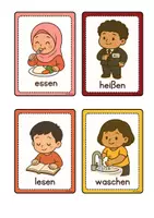 Vorschau - Merkblätter - Verben Bildkarten DaZ/DaF - Seite 1