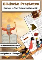 Vorschau - Arbeitsblätter - Biblische Propheten: Mose, Jesaja, Jeremia, Amos - Deckblatt