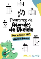 Vista previa - Tarjetas / Manipulativos - Pack de Diagramas de Acordes de Ukelele | Imprimibles y PNG - Portada
