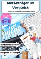 Vorschau - Arbeitsblätter - Werbeträger im Vergleich: Traditionelle und Digitale Werbung - Deckblatt