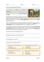 Vorschau - Arbeitsblätter - Leseübung 13 - Deckblatt