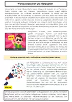 Vorschau - Arbeitsblätter - Werbeversprechen und Manipulation - Seite 1