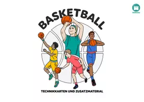 Vorschau - Stationenlernen - Basketball und 3x3 Bundel Technikkarten, Spielformen und mehr - Seite 1