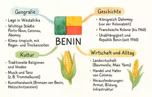 Vorschau - Arbeitsblätter - Arbeitsblätter "Benin" + Lösung & MP3 + Mindmap + Infografik - Seite 2