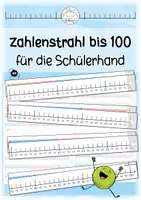Vorschau - Mal- und Bastelvorlagen - Zahlenstrahl bis 100 für die Schülerhand - Deckblatt