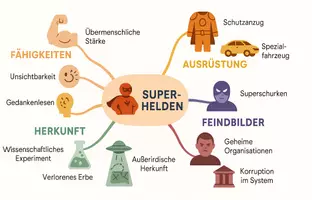 Vorschau - Arbeitsblätter - Arbeitsblätter zum Thema "Spider-Man" + Lösung & MP3 + Mindmap - Seite 1