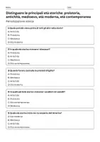anteprima - Quiz - Quiz: Distinguere le principali età storiche: preistoria, antichità, medioevo, età moderna, età contemporanea - Pagina 1