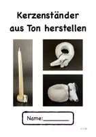Vorschau - Arbeitsblätter - Kerzenständer aus Ton herstellen - Deckblatt