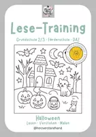 Vorschau - Arbeitsblätter - Lesen, verstehen & malen · 2/3 · 3-fach differenziert · Halloween - Deckblatt