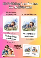 Vorschau - Bildkarten - Frühlingserwachen Lernkarten – Jahreszeiten Material mit Aquarellmotiven für Kita & Unterricht - Seite 3