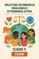 anteprima - Compiti in classe/Test - Esame: Riflettere sui principi di uguaglianza e cittadinanza attiva - Pagina di copertina