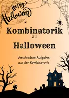 Vorschau - Arbeitsblätter - Kombinatorikaufgaben zum Thema Halloween - Deckblatt
