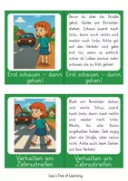 Vorschau - Arbeitsblätter - Verkehrserziehung - Lernkarten Verkehrssituationen 3. und 4.Klasse - Seite 1
