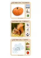 Vista previa - Juegos / Gamificación - MATERIAL MANIPULATIVO - RIMAS DE OTOÑO - página 3