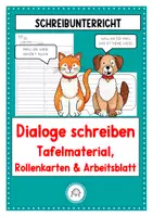 Vorschau - Arbeitsblätter - Dialoge aufschreiben mit Rollenkarten - Deckblatt