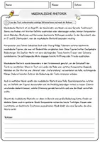 Vorschau - Arbeitsblätter - Musikalische Rhetorik Musik Lesetext mit Richtig Falsch Multiple Choice und Offenen Fragen - Seite 1