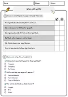 Vorschau - Arbeitsblätter - New Age Musik Musik Lesetext mit Richtig Falsch Multiple Choice und Offenen Fragen - Seite 2