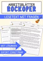Vorschau - Arbeitsblätter - Musiklehrer-Bundle: Aufgabenmix für Lesetexte und Quizfragen - Deckblatt