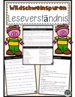 Vorschau - Arbeitsblätter - Wildschwein Ausmalbilder - Lesetext mit Fragen und Lösungen Materialpaket - Deckblatt