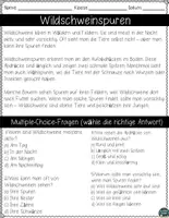 Vorschau - Arbeitsblätter - Wildschwein Ausmalbilder - Lesetext mit Fragen und Lösungen Materialpaket - Seite 2
