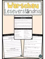 Vorschau - Arbeitsblätter - Warschau kennenlernen Leseverständnis Arbeitsblätter Lösungen - Deckblatt