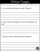 Vorschau - Arbeitsblätter - Wie wachsen Bananen? – Leseverständnis Arbeitsblätter mit Lösungen - Seite 3