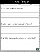 Vorschau - Arbeitsblätter - Alles über den Beruf des Kochs – Lesetext mit Fragen & Arbeitsblättern - Seite 3