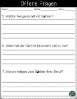 Vorschau - Arbeitsblätter - Der Gärtnerberuf kennenlernen Leseverständnis Arbeitsblätter + Lösungen - Seite 3