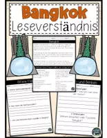 Vorschau - Arbeitsblätter - Bangkok kennenlernen – Arbeitsblätter mit Lesetext, Fragen & Lösungen - Deckblatt