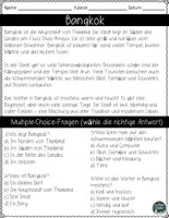 Vorschau - Arbeitsblätter - Bangkok kennenlernen – Arbeitsblätter mit Lesetext, Fragen & Lösungen - Seite 2