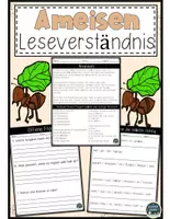 Vorschau - Arbeitsblätter - Ameisen kennenlernen – Leseverständnis Arbeitsblätter mit Lösungen - Deckblatt