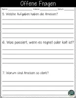 Vorschau - Arbeitsblätter - Ameisen kennenlernen – Leseverständnis Arbeitsblätter mit Lösungen - Seite 3