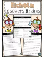 Vorschau - Arbeitsblätter - Eicheln und ihre Bäume – Leseverständnis Arbeitsblätter + Lösungen - Deckblatt
