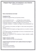 anteprima - Esercizi - Disegnare figure dopo una traslazione o una rotazione - Pagina 1