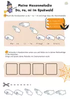 Vorschau - Arbeitsblätter - Meine Hexenmelodie Relative Solmisation - Seite 1