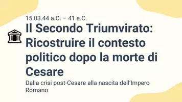 anteprima - Presentazioni / Lavagne - Il Secondo Triumvirato: Riorganizzazione del Potere a Roma - Pagina 1