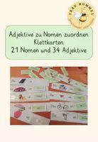 Vorschau - Spiele - Adjektive zuordnen Klettkarten - Deckblatt