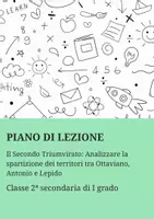 anteprima - Piani di lezione - Analisi del Secondo Triumvirato: Divisione dei Territori e Conseguenze - Pagina di copertina