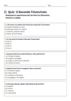 anteprima - Quiz - Quiz: Analizzare la spartizione dei territori tra Ottaviano, Antonio e Lepido - Pagina 1
