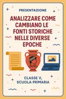 anteprima - Presentazioni / Lavagne - Analizzare come cambiano le fonti storiche nelle diverse epoche - Pagina di copertina