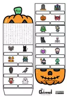 Vista previa - Hojas de trabajo - HALLOWEEN VOCABULARY – Activity Flap Book (20 Words) - página 1