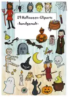 Vorschau - selbst erstellte Cliparts/Grafiken - Halloween Cliparts - handgemalt - Deckblatt