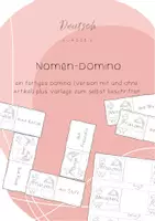 Vorschau - Spiele - Deutsch - Nomen-Domino mit Vorlage zum selbst erstellen - Deckblatt