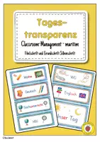Vorschau - Anderer Materialtyp - Tagestransparenz mit Grundschrift & Fibelschrift - Silbenfarbige Karten für Morgenkreis oder Visualisierungswand - Deckblatt