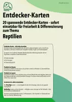Vorschau - Stationenlernen - Entdecker-Karten Reptilien: Spannendes Wissen – mit Aufgaben zum Weiterdenken - Seite 1