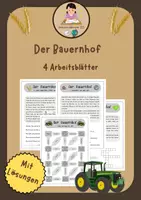 Vorschau - Arbeitsblätter - Der Bauernhof - Arbeitsheft (Ready to work mit Lösungen) - Deckblatt