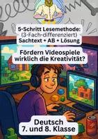 Vorschau - Arbeitsblätter - Minecraft | 5-Schritt-Lesemethode - Deckblatt