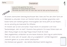 Vorschau - Arbeitsblätter - Wendediktat/Drehdiktat Klasse 6 "Herbsttag" - Seite 2