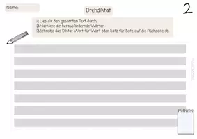 Vorschau - Arbeitsblätter - Wendediktat/Drehdiktat Klasse 6 "Herbsttag" - Seite 3