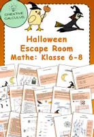 Vorschau - Arbeitsblätter - Escaperoom Mathe - Halloween Edition - Deckblatt